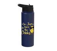 I’m Just Here for the Chicks - Cute Easter Chick Stainless Steel Insulated Water Bottle