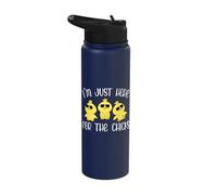 I’m Just Here for The Chicks - Cute Easter Chick Stainless Steel Insulated Water Bottle