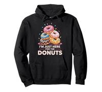 I’m Just Here for the Donuts Funny Sprinkle Foodie Design Pullover Hoodie