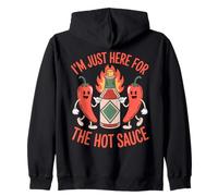 I’m Just Here for the Hot Sauce Chili Pepper Zip Hoodie