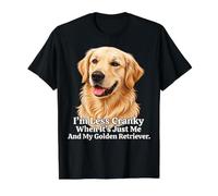 I’m Less Cranky When It’s Just Me and My Golden Retriever Value Graphic T-Shirt, Men, Black, M