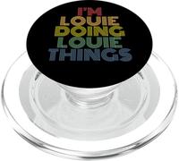 I’m Louie Doing Louie Things Retro Personalized Name Design PopSockets PopGrip for MagSafe