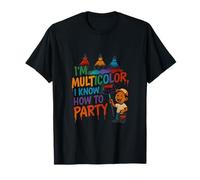I’m Multicolor I Know How to Party Rainbow Pride Graffiti T-Shirt