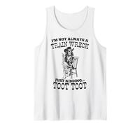 I’m Not Always a Train Wreck Just Kidding Toot Toot Skeleton Tank Top