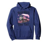 I’m Not Always a Train Wreck Toot Toot Pink Steam Pullover Hoodie