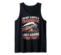 I’m Not Always a Trainwreck Funny Christmas Train Tank Top