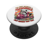 I’m Not Always a Trainwreck Just Kidding Toot Toot Raccoon PopSockets Adhesive PopGrip