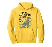 I’m Not Antisocial I Just Prefer Dogs Funny Dog Love Pullover Hoodie