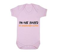 I’m Not Ginger It’s Strawberry Blonde Statement Baby Grow Vest, 0-3 Months, Pastel Pink