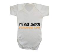 I’m Not Ginger It’s Strawberry Blonde Statement Baby Grow Vest, 3-6 Months, White