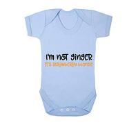I’m Not Ginger It’s Strawberry Blonde Statement Baby Grow Vest, 6-12 Months, Pastel Blue