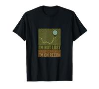 I’m Not Lost I’m On Recon Military Map Grid T-Shirt