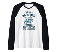 I’m Not Obsessed Okay Maybe with My Ferret Cowboy Raglan Baseball Tee