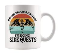 I’m Not Procrastinating I’m Doing Side Quests Gamer Gifts Game Lover Player Gamer Boyfriend Dad Husband Brother Sister Girlfriend Ceramic Mug 11 oz White