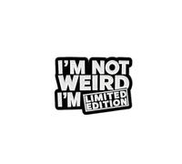 I’m Not Weird I’m Limited Edition Funny Sarcasm Enamel Pin, Sarcastic Self Expression Pin Brooch, Weird Confidence Humor Brooch Badge For Sassy Introvert Friend Coworker, Funny Quirky Personality