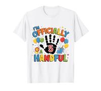 I’m Officially Handful 5th Birthday Boys 5 Year Old 5th Bday T-Shirt