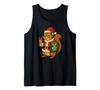 I’m On The Nutty List Funny Naughty Christmas Squirrel Tank Top