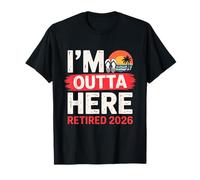 I’m Outta Here Retired 2026 Funny Tropical Beach Retirement T-Shirt