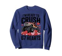 I’m Ready to Crush 67 Hearts Boys Valentines Monster Trucks Sweatshirt
