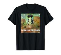 I’M REALLY ON TOP OF THINGS Anime Sarcastic Humor Cat Funny T-Shirt