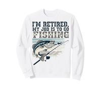I’m Retired My Job Is To Go Fishing | Vintage Bass And Rod Sweatshirt