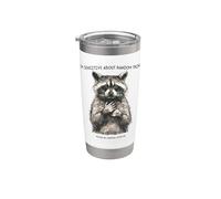I’m Sensitive About Random Things Vintage Style Raccoon Stainless Steel Insulated Tumbler