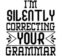 I m Silently Correcting Your Grammar A4 Poster on Canvas - Inspirational Motivational Wall Art daily Life Quote encouraging famous short phrases inspiring words spiritual hope messages success saying