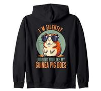 I´m Silently Judging You Cute Guinea Pig Lover Rodent Lover Zip Hoodie