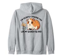 I´m Silently Judging You Cute Guinea Pig Lover Rodent Lover Zip Hoodie