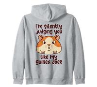 I´m Silently Judging You Cute Guinea Pig Lover Rodent Lover Zip Hoodie