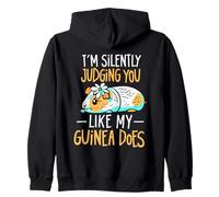 I´m Silently Judging You Cute Guinea Pig Lover Rodent Lover Zip Hoodie