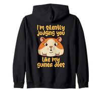 I´m Silently Judging You Cute Guinea Pig Lover Rodent Lover Zip Hoodie