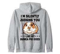 I´m Silently Judging You Guinea Pig Lover Rodent Lover Zip Hoodie