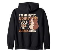 I´m Silently Judging You Guinea Pig Lover Rodent Lover Zip Hoodie