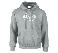 I m Silently Judging You Sarcastic Humor Mens Funny Hoodie Witty Gift Novelty Quote Quietly Hoody Sport Grey - Large