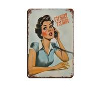 I’m Sorry I’m Busy Retro Poster Metal Tin Sign Chic Art Retro Iron Painting Bar People Cave Cafe Family Garage Poster Wall Decoration 8x12inch(20x30cm)