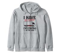 I’m Staying In The Van Funny Phasmophobia Gamer Men Women Zip Hoodie