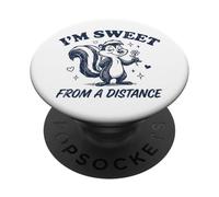 I’m Sweet From a Distance Skunk Humor Introvert Vintage PopSockets Adhesive PopGrip