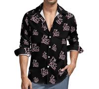 I‘m That Bitch Men's Long Sleeve Button Down Shirts Casual Regular Fit Shirt with Pocket