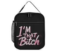 I‘m That Bitch Printed Insulated Lunch Box Portable Lunch Bag with Detachable Handle for Travel Work Picnic
