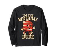 I’m the Birthday Dude Retro Cartoon Cake Long Sleeve T-Shirt