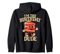 I’m the Birthday Dude Retro Cartoon Cake Zip Hoodie