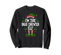 I’m The Bus DriverElf Christmas Xmas Pajama PJ Men Women Sweatshirt