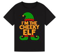 I’m The Cheeky Elf Merry Christmas Elf Funny T-Shirt | Family Matching Shirts for Men, Women, Boys, Girls, Kids & a Fun-Loving Gift for Christmas Black XL