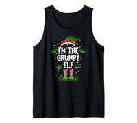 I’m The Grumpy Elf Christmas Xmas Pajama PJ Men Women Tank Top