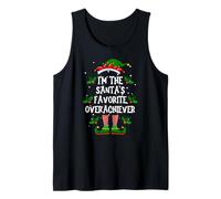 I’m The Santa’s Favorite Overachiever Xmas Elf Pajama PJ Tank Top