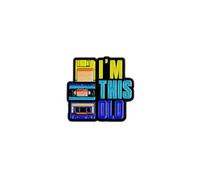 I’m This Old Classic Media, Nostalgic Tech Humor Enamel Pin, Retro Nostalgia Pin Brooch For Millennials, Funny Aging Humor Brooch Badge For Old IT Lover, Vintage Throwback Tech Joke Lapel Badges