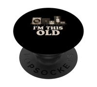 I’m This Old Funny Retro Tech Nostalgia for 70s 80s PopSockets Adhesive PopGrip