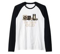 I’m This Old Funny Retro Tech Nostalgia for 70s 80s Raglan Baseball Tee