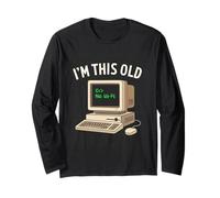 I’m This Old No WiFi Retro Computer Nerd Funny Tech Humor Long Sleeve T-Shirt